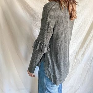 Super Soft Waffle Scoop Hem Top
